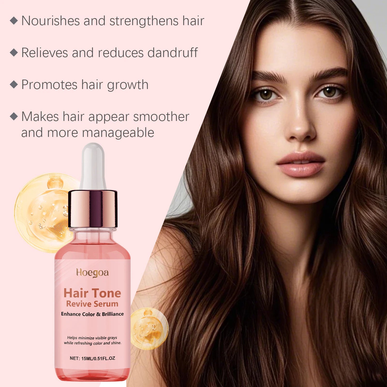 Smoothing Hair Serum – Shine, Nourish & Non-Greasy Essence Hair Care Serum Oasis Select