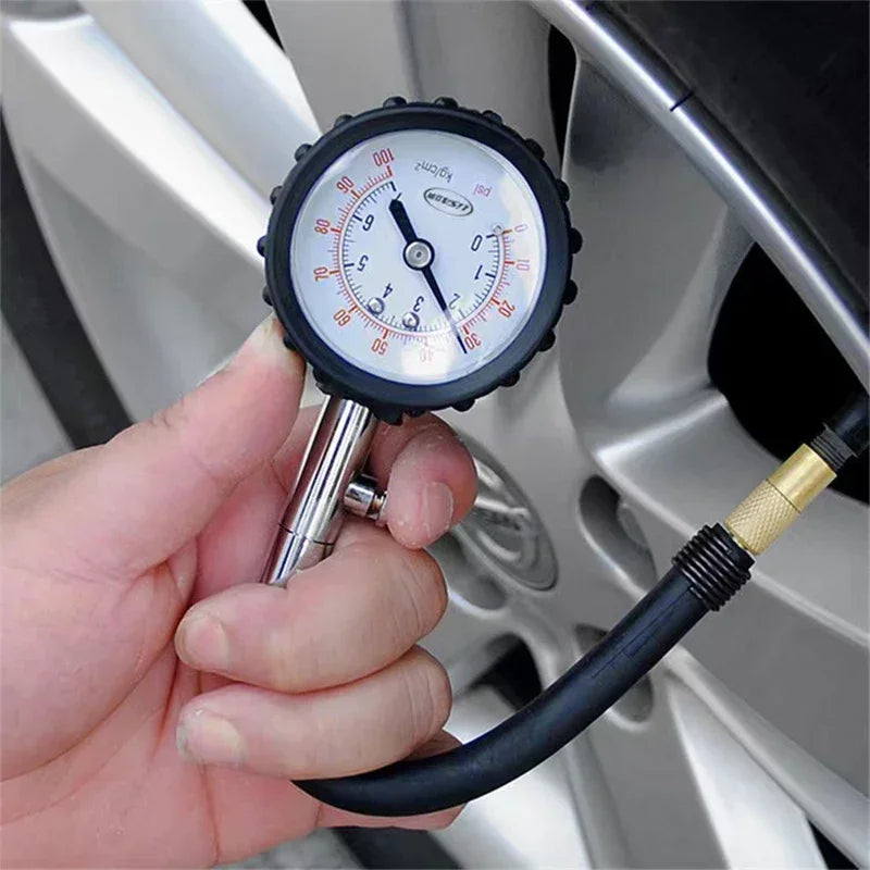 100Psi Car Tyre Air Pressure Tester High-precision Long Tube Tire Gauge Meter For Auto Motorcycle Truck Bike Measurement Tools Oasis Select