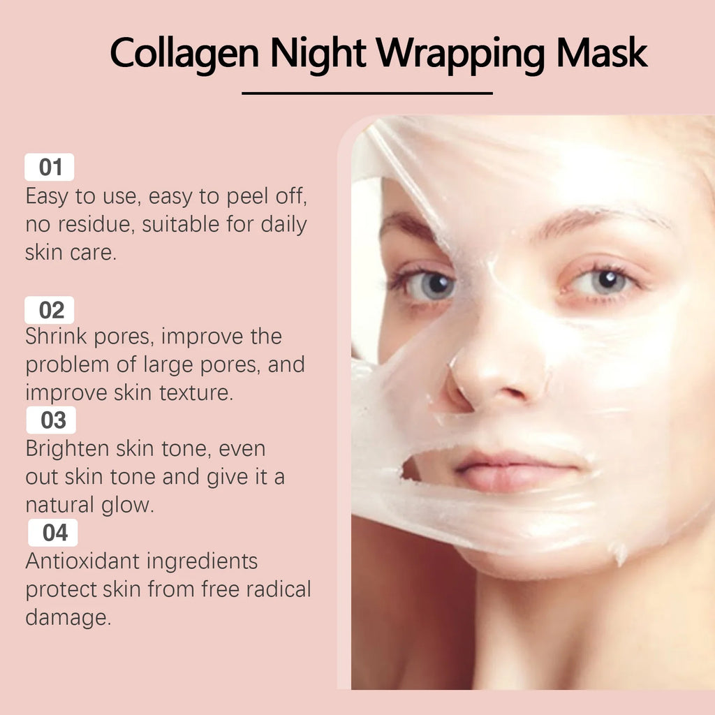 Hoygi Collagen Peel-Off Overnight Face Mask – Firming & Hydrating Overnight Peel-Off Mask Oasis Select