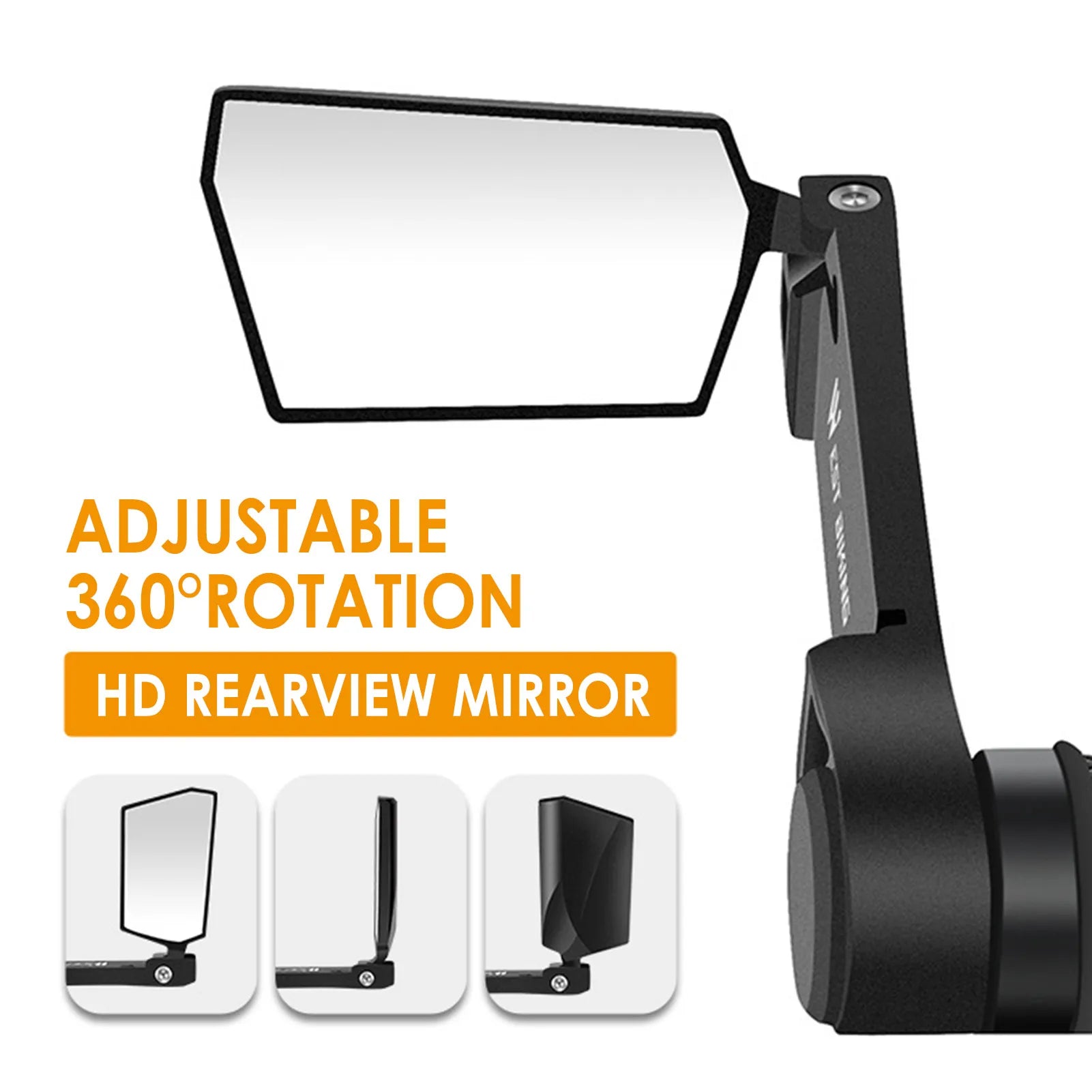 Bike Handlebar Mirror Foldable Bicycle Rear View Mirror 360 Degrees Rotation MTB Bike Horn Auxiliary Handlebar Rearview Mirror Oasis Select