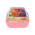 LED Mini Fish Tank Toy with Music & Fishing Game | Desktop Kids Aquarium Toy Oasis Select Pink