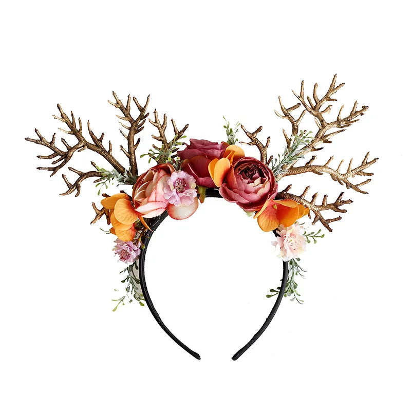 Christmas Headwear Forest-themed Antler Headband Easter Hair Accessory Party Photo Headband Oasis Select