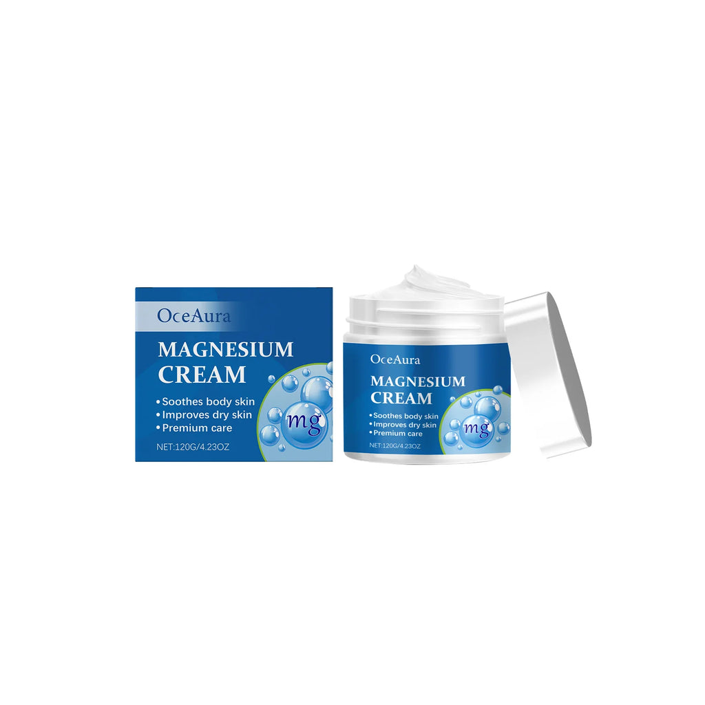 Magnesium Cream Sleep Support Relax Moisturizer Keep Skin Soft Smooth Relieve Muscle Soreness Fall Asleep Nighttime Body Lotion Oasis Select 120g boxed