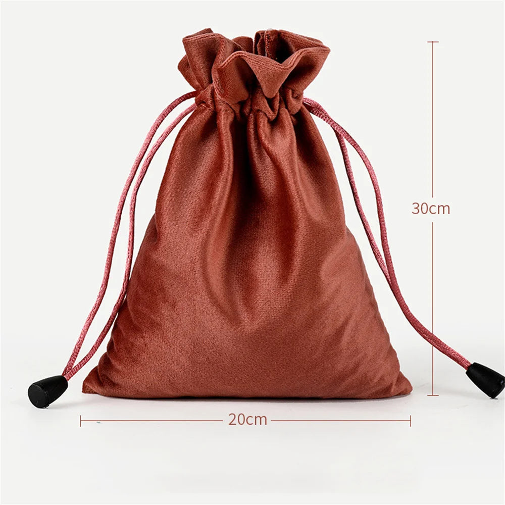 1 Pcs 6 Sizes Bags Linen Drawstring Gift Bag Pouches Cloth Christmas Bag Jewelry Bag Drawstring Pouches Large Velvet Bags Oasis Select Brown-20x30cm Other