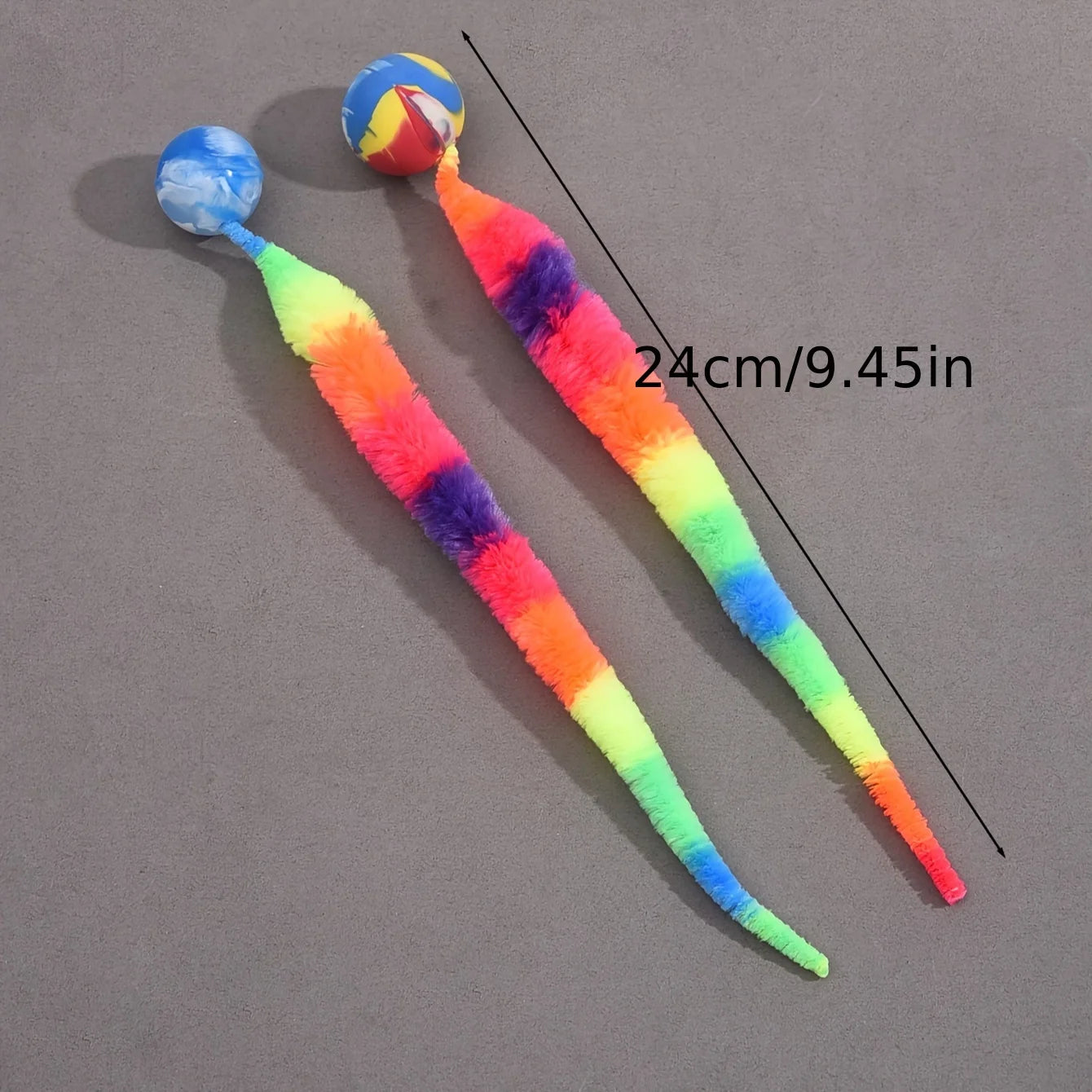 3CS Cat interactive toys Tickle Cat Colorful bouncing ball Pet supplies Puzzle teasing indoor cat caterpillar elastic toy Oasis Select