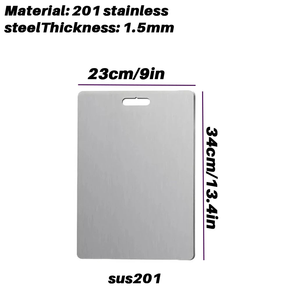 New stainless steel cutting board, multiple materials, for kitchen, home, camping, parties, and barbecues, usable on both sides Oasis Select 201 34x23cm