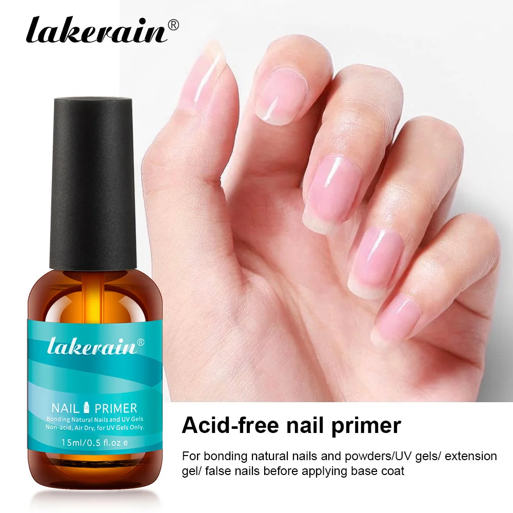 Nail Primer Fast Dry Prep Dehydrator Clean & Extend Nails 2 IN 1 Acid-free Formula Odorless Non-toxic Nail Art Essentials Set Oasis Select