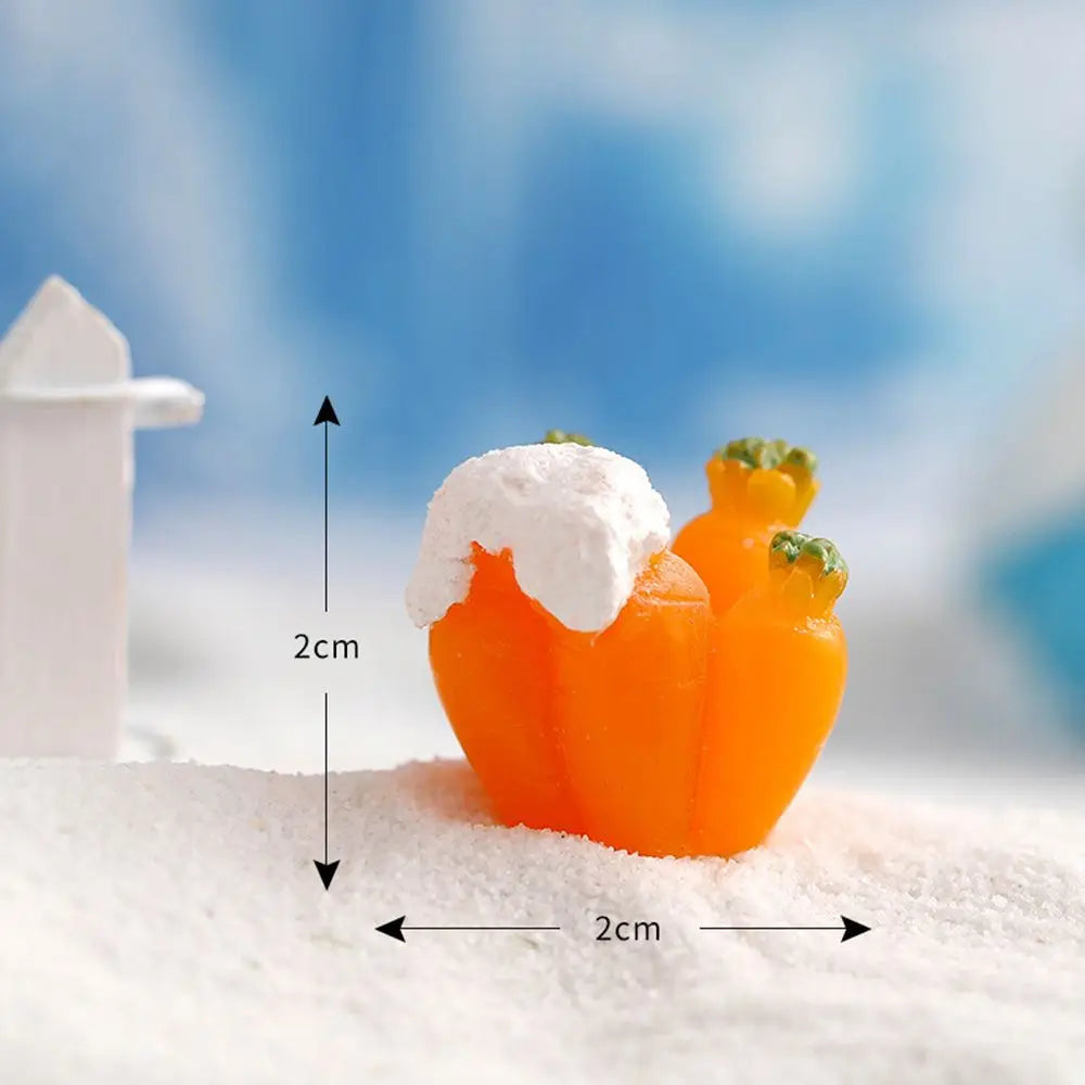 Snowman Bunny Resin Figurine | Micro Landscape Christmas Ornament