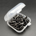 50Pcs Guitar Pickguard Screws With Box For ST Electric Guitar Bass Metal Pick Guard Scratchplate Screws Bolts Set Accessories Oasis Select Titanium color