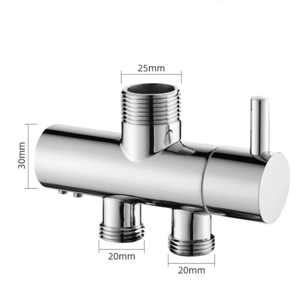 Wall Mounted Shower Diverter Valve 2-Way Splitter Copper Chrome Plated Works With Standard Shower Systems Oasis Select