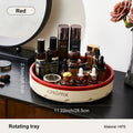 Desktop storage box, 360-degree rotating makeup organizer, perfect for bedrooms, living rooms, and bathrooms, stylish design Oasis Select Red