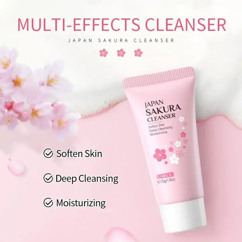 LAIKOU Sakura Foaming Face Cleanser – Acne & Blackhead 50g Foaming Face Cleanser Oasis Select