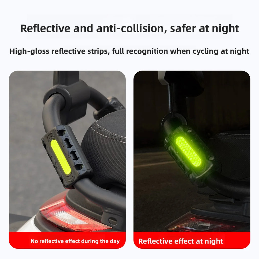 Motorcycle Crash Bar Guard with Reflective Warning Tape | ABS