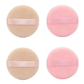 1/2/3/4pcs Soft Velvet Makeup Sponge Loose Powder Cosmetic Puff Double-sided Face Makeup Sponge Concealer Wet Dry Makeup Tools Oasis Select 2 Beige-2 pink