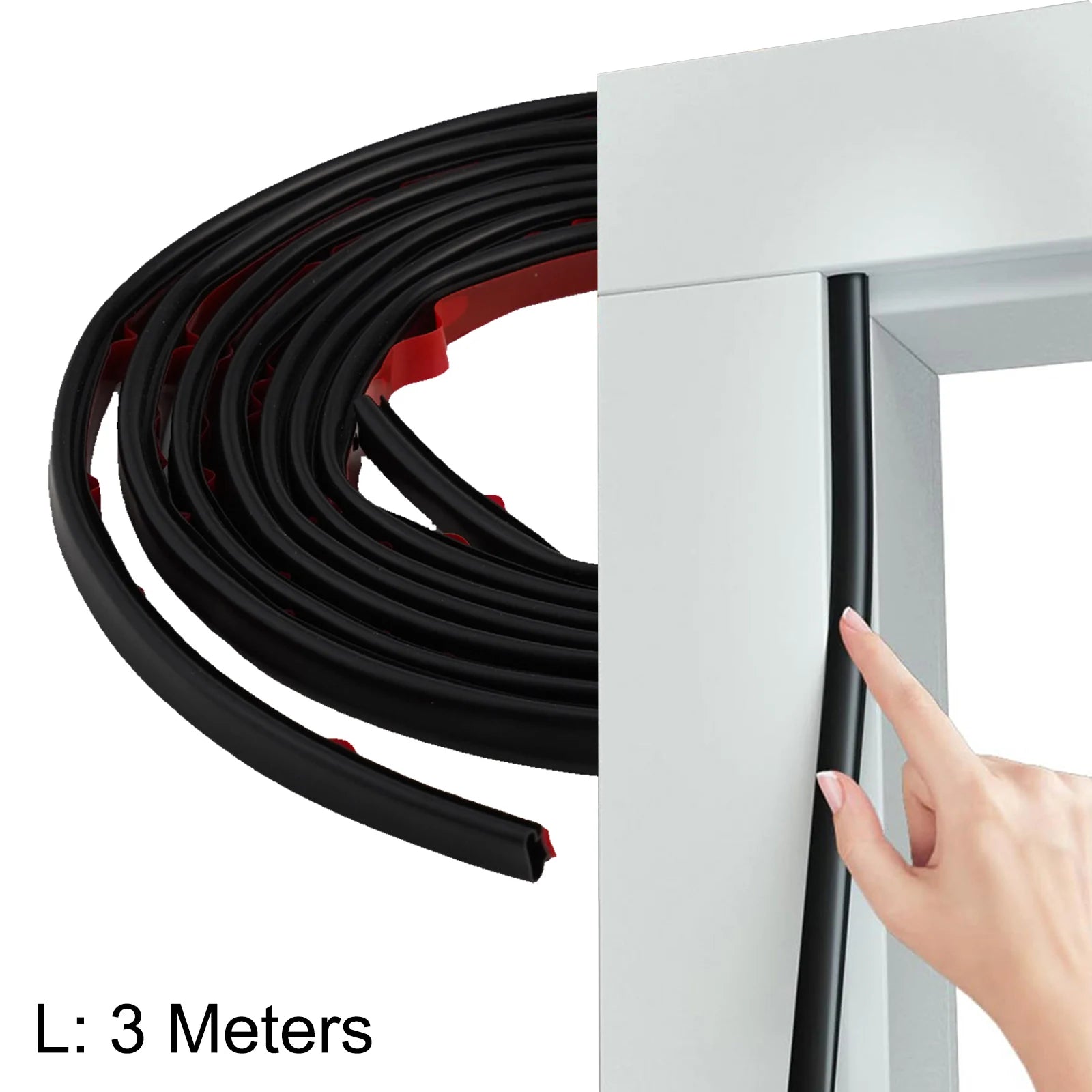 Black Window Insulation Noise Reduction Prevents Cold Air Residential And Commercial Use Secure And Tight Seal Home Insulation Oasis Select 3 meters Black China Mainland