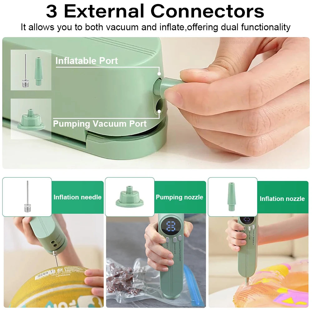 Food Vacuum Sealer Vacuum Packaging Machine for Food Mini Plastic Bags Sealer Automatic Household Food Vacuum Sealing Machine Oasis Select