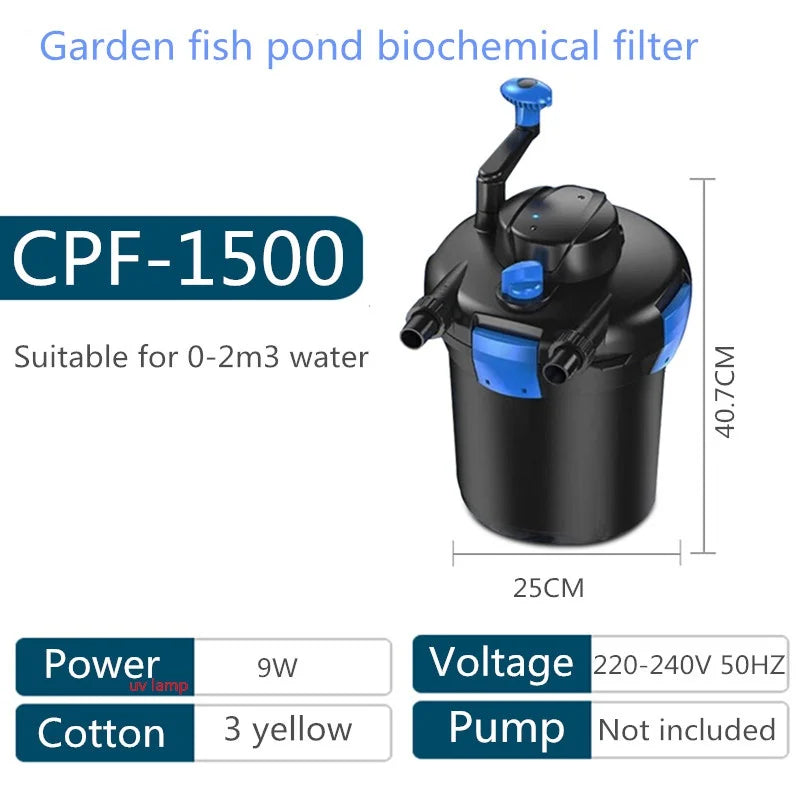 CPF2500 CPF5000 CPF10000 CPF15000 CPF20000 CPF30000 CPF50000 pond swimming pool filter bio pressure UV filter Farm water purifi Oasis Select CPF1500 EU adapter plug