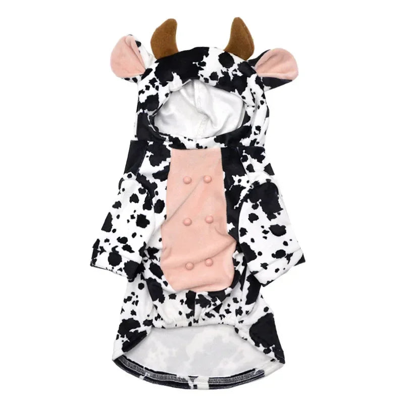 Dog Clothes for Small Medium Dogs Cow Pig Styling Outfit for French Bulldog Pet Puppy Clothing Funny Halloween Xams Dog Costume Oasis Select Cow M