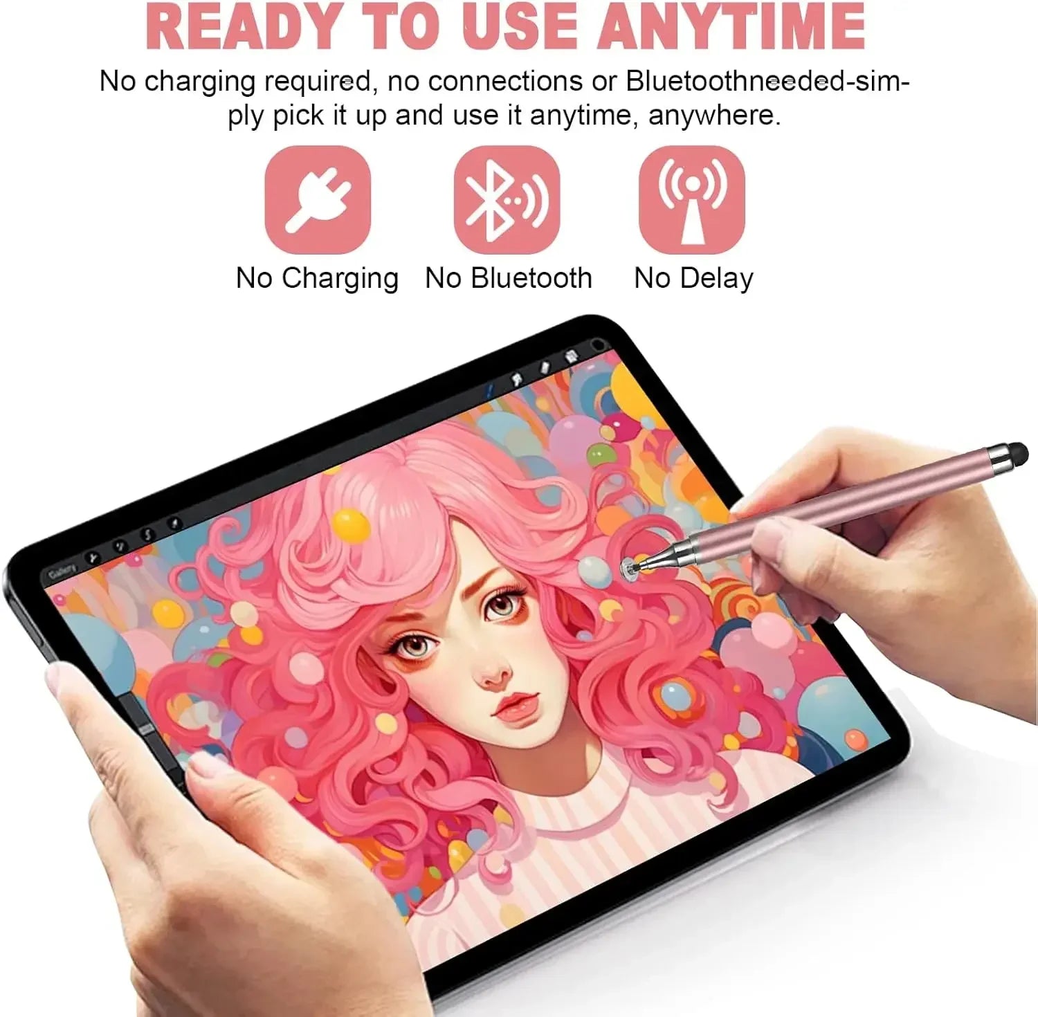 1/3/4Pcs Tablet Pen Drawing Screen Touch Pens 2 in 1 Universal Capacitive Stylus Pencil for IPhone IPad Samsung Android Phone Oasis Select