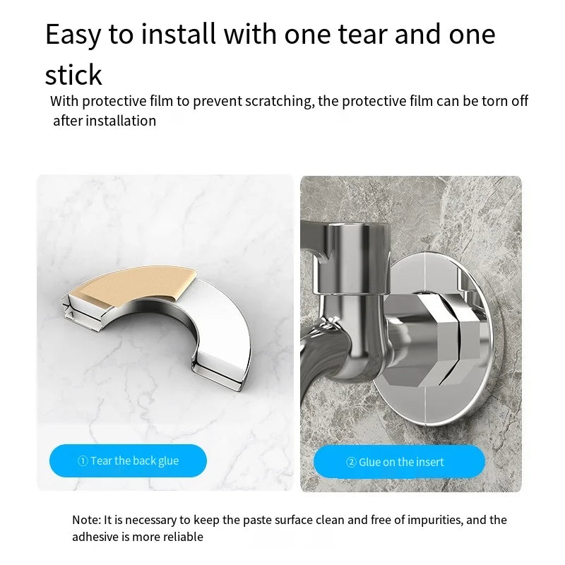 Stainless steel decorative cover faucet triangle valve gas water heater exhaust pipe circular split air conditioning hole cover Oasis Select