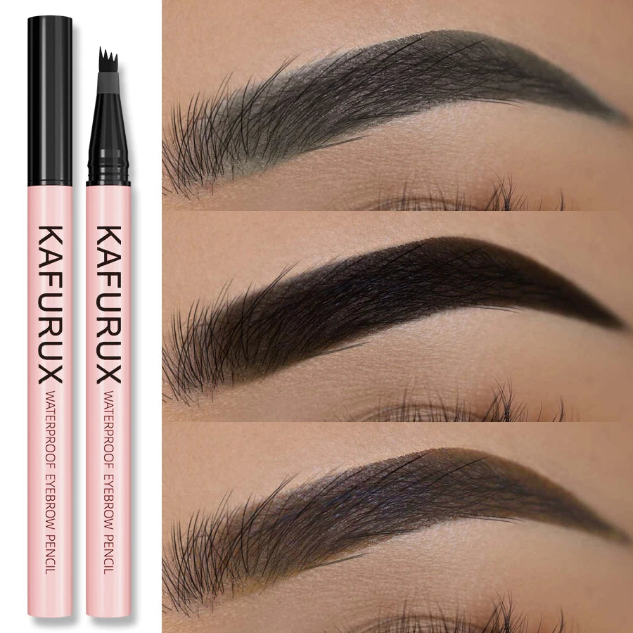 KAFURUX 4-Point Waterproof Liquid Eyebrow Pencil | Long-Lasting