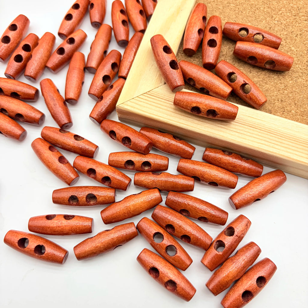 50pcs Oval Wooden Buttons Wood Buttons Accessories Natural Wood Sweater Coats Buttons for Jacket Clothing Sewing DIY Art Craft Oasis Select
