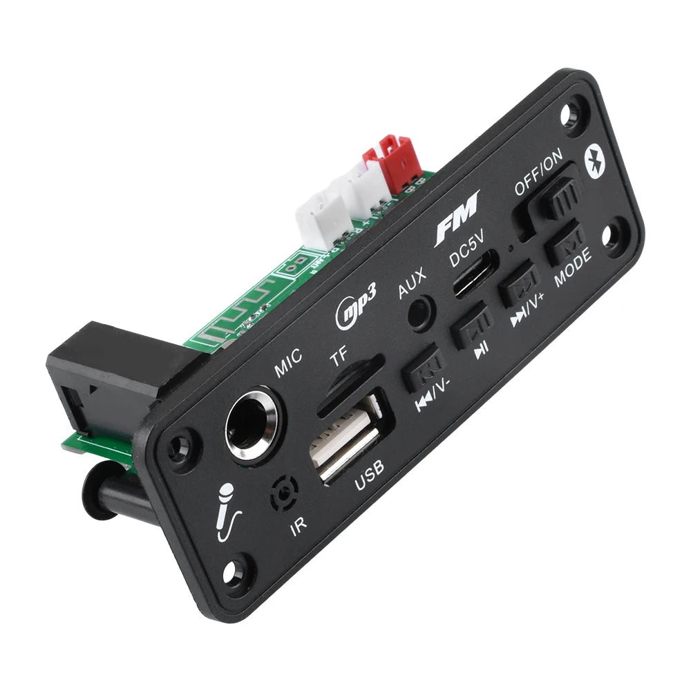 MP3 Bluetooth Amplifier Decoder Board 2 * 3W With Microphone Jack MIC Bluetooth 5.3 Lossless U disk TF Card AUX Player Oasis Select