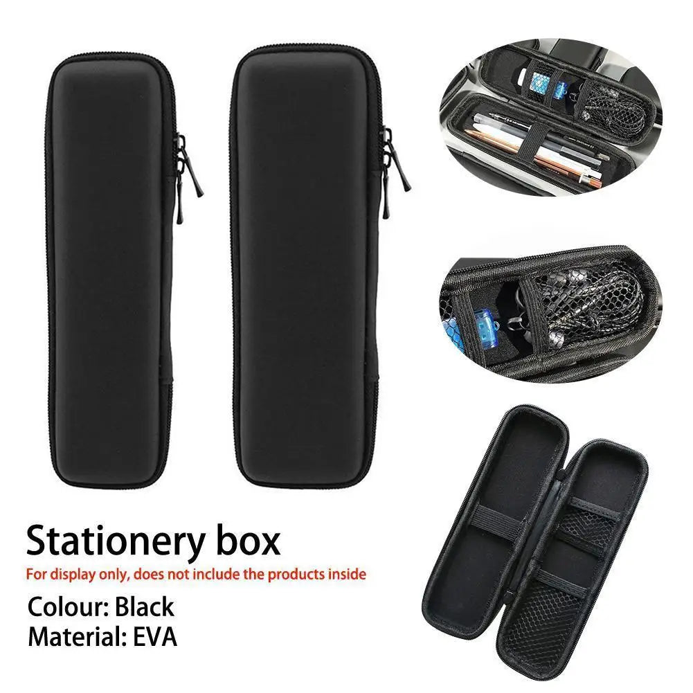 Black EVA Hard Shell Stylus Pen Pencil Case Holder Earphone Mesh Storage Organizer Pencil Zipper Case School Supplies Oasis Select