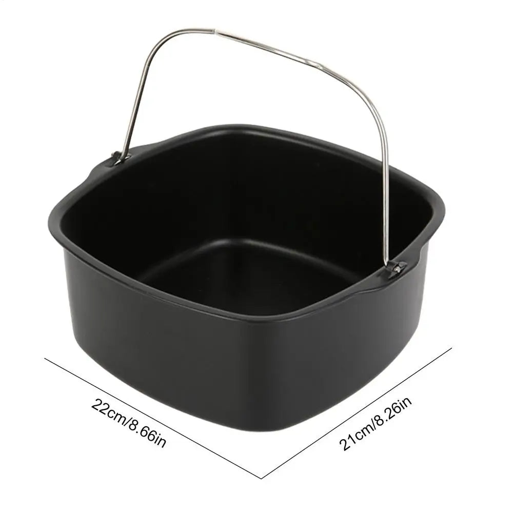 Air Fryer Cake Barrel Pans Tray Basket Cake Mold Baking Barrel Heat Resistant Kitchen Cooking Tool for Brownies Casata Home Oasis Select 8 inches