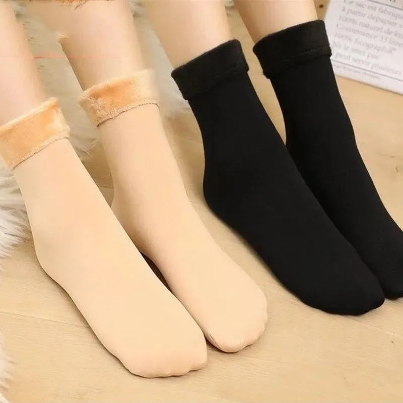 1/2/3/4pairs Winter Warm Women Socks Soft Thicken Thermal Plush Socks Velvet Wool Snow Boots Floor Socks Home Sleeping Sock Oasis Select