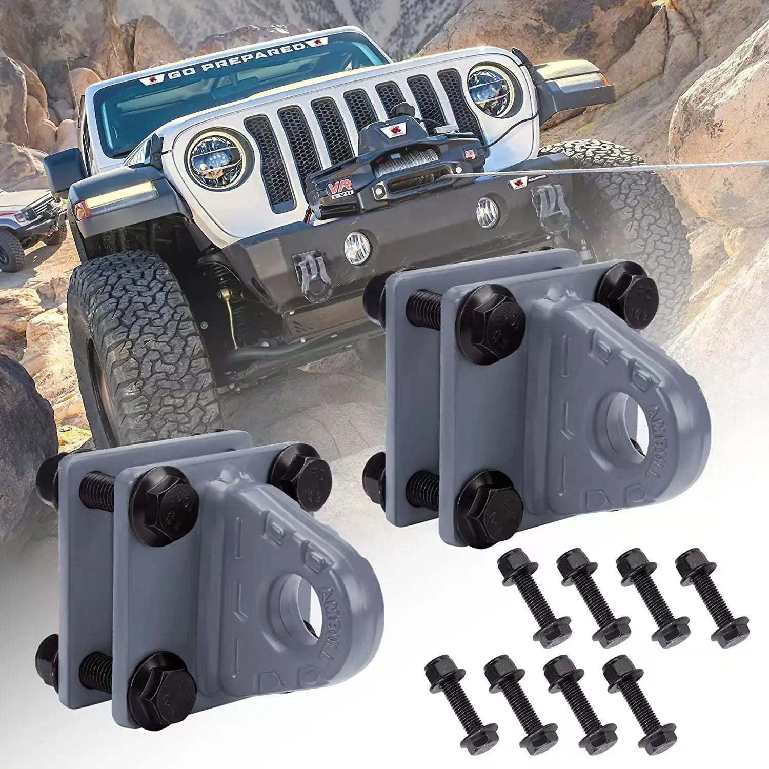 Off road vehicle trailer detachable bracket 3/4 detachable bracket bumper trailer detachable connector Oasis Select GRAY