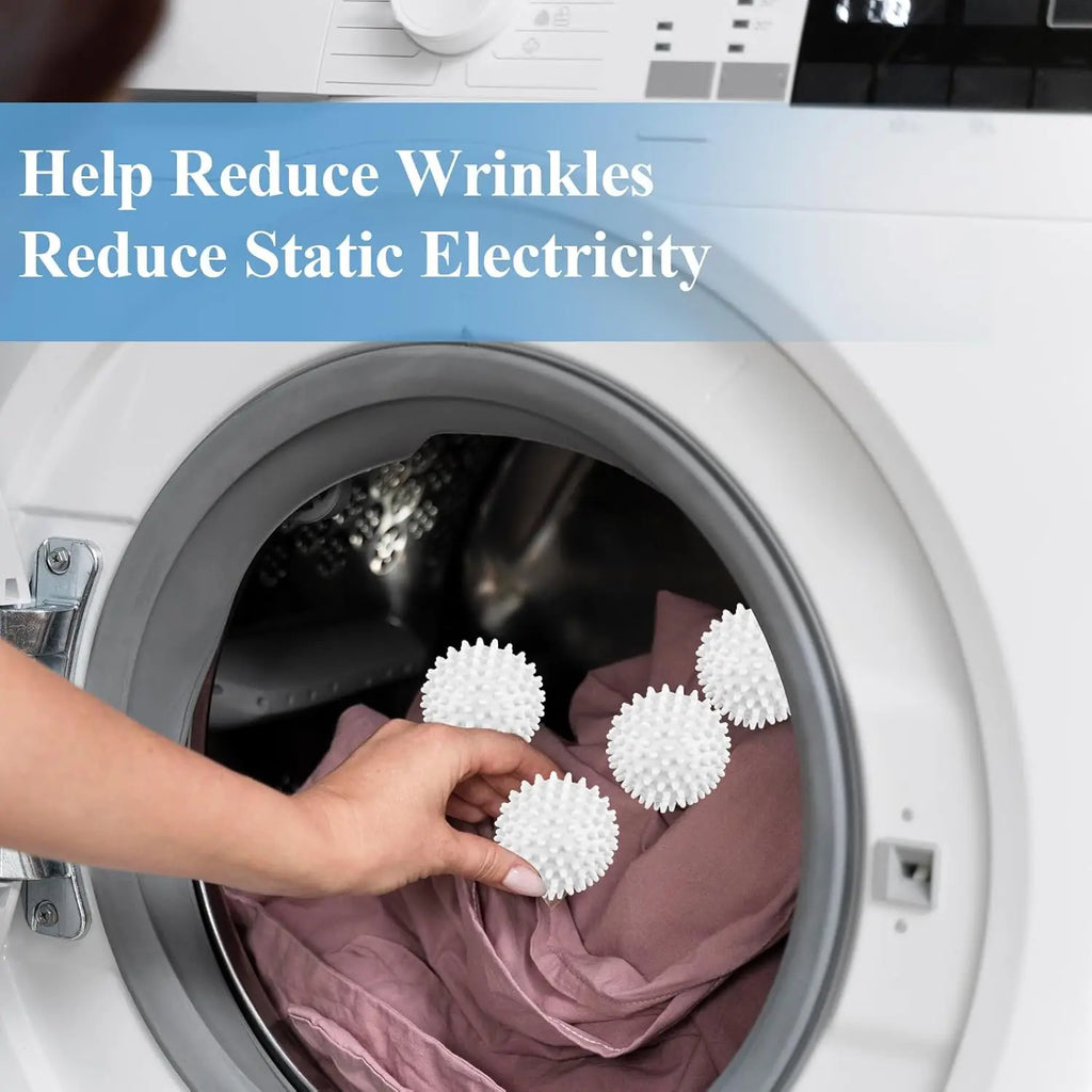 3/6/9 PCS Reusable Laundry Washing Balls for Front Loaders – 3D Design Boosts Cleaning, Reduces Detergent Use, PVC (White) Oasis Select