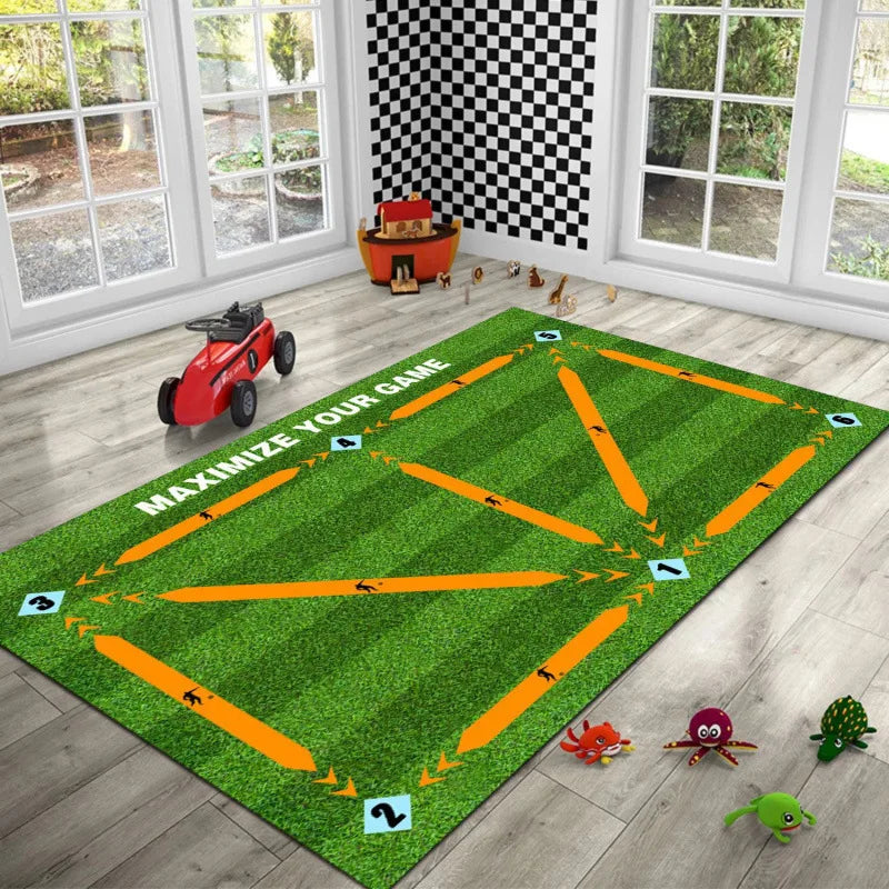 Soccer ball control training mat | Stable and silent rubber base | Digital Guidance Design | Improve ball sense, daily training Oasis Select Orange