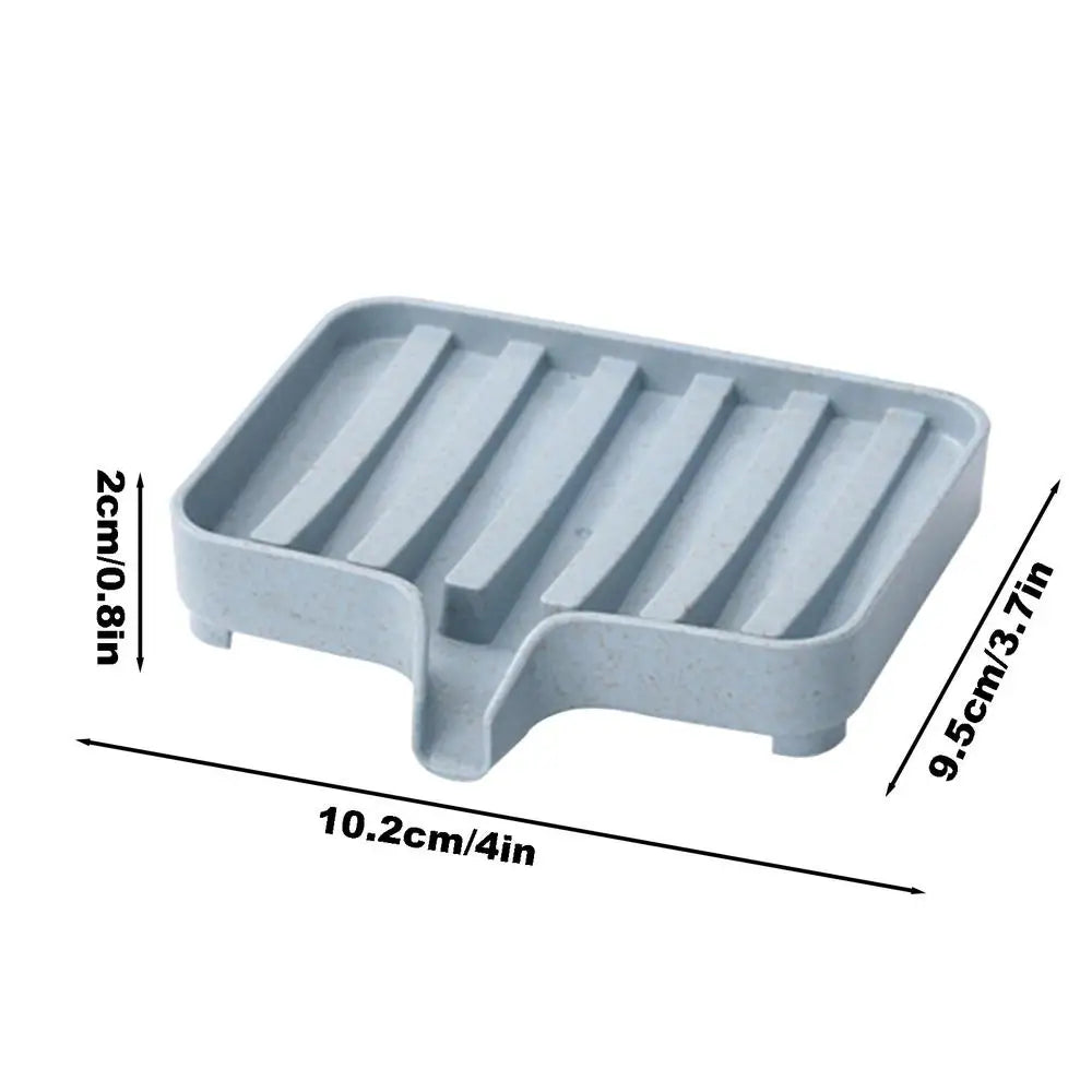 Soap Dish with Drain Soap Tray Shower Soap Storage Bathroom Accessories Multipurpose Household Soap Drain Rack for Bathroom Oasis Select Blue
