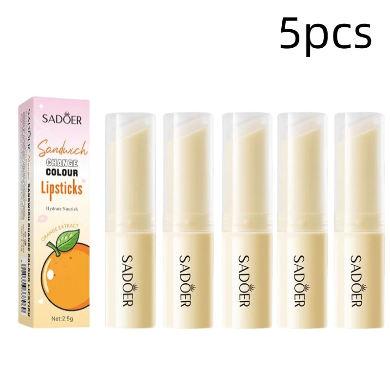 SADOER Orange Color-Changing Lip Balm | 3 or 5 Pack