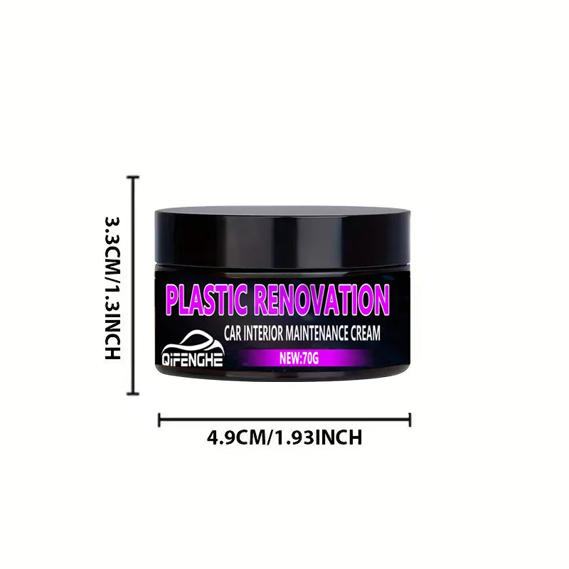 Tire Shine & Trim Repair Paste – UV Protection, 5-Min Fix Tire & Trim Restorer Oasis Select 70g