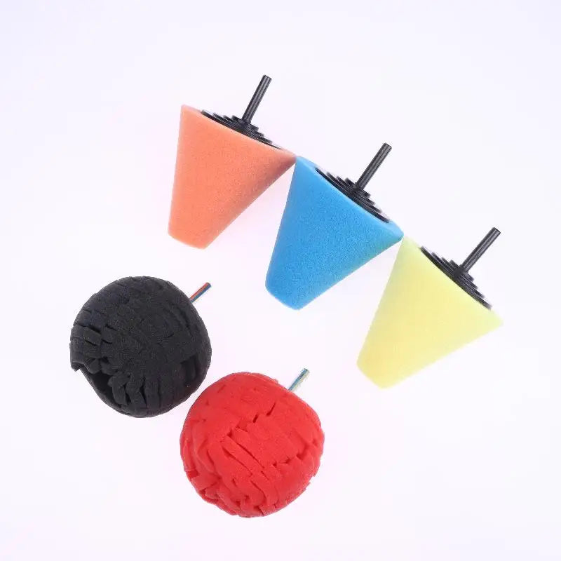 Automobile Hub Polishing Sponge with 2 Grinding Heads, Ideal for Metals, Plastic, Conical Shaped Wheels Oasis Select