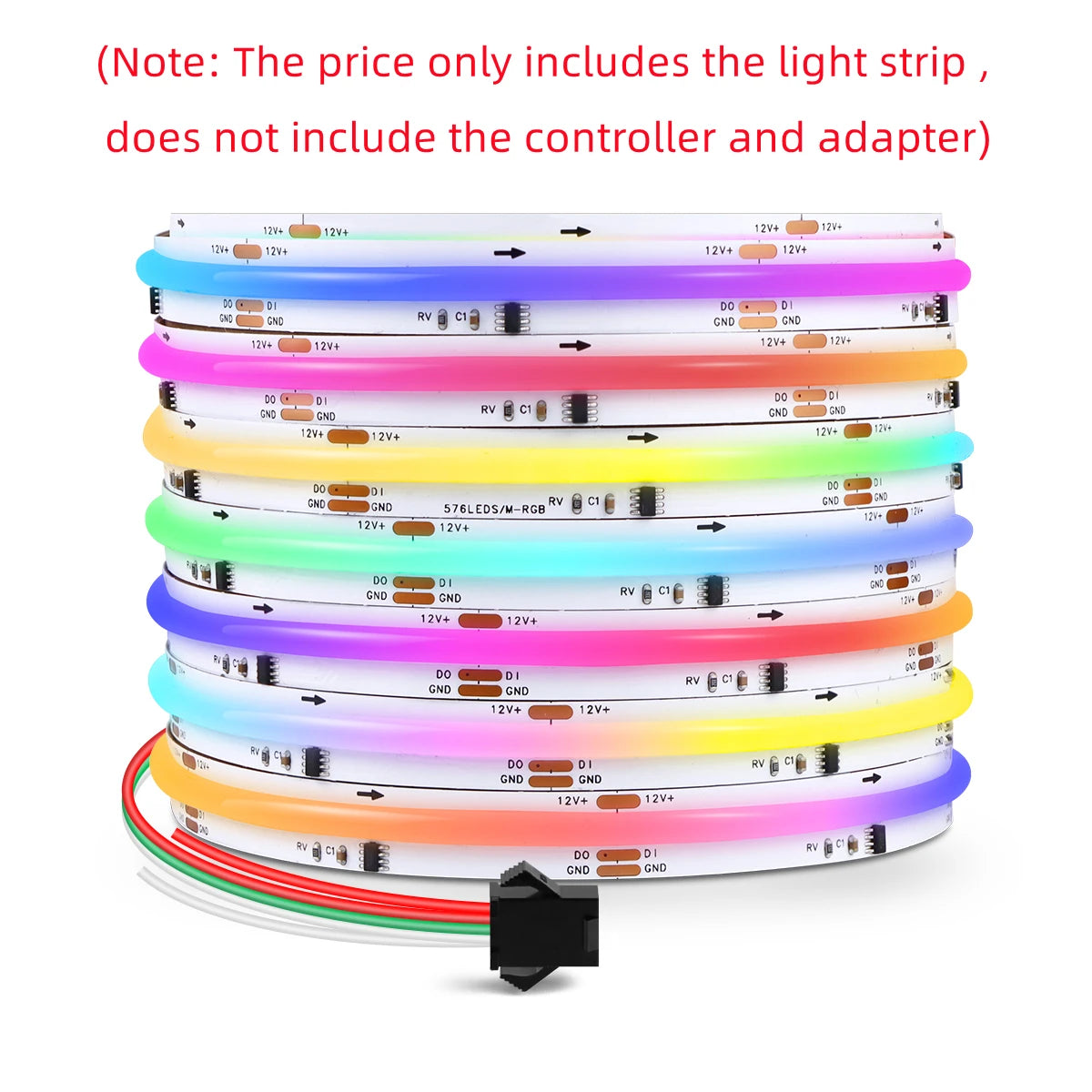 12V Tuya Smart Life App Control RGBIC COB LED Strip Light DIY Addressable WS2811 IC Flexible Tape Ambinet Light for Alexa Google Oasis Select Only Lamp No Plug DC 12V 1M Set