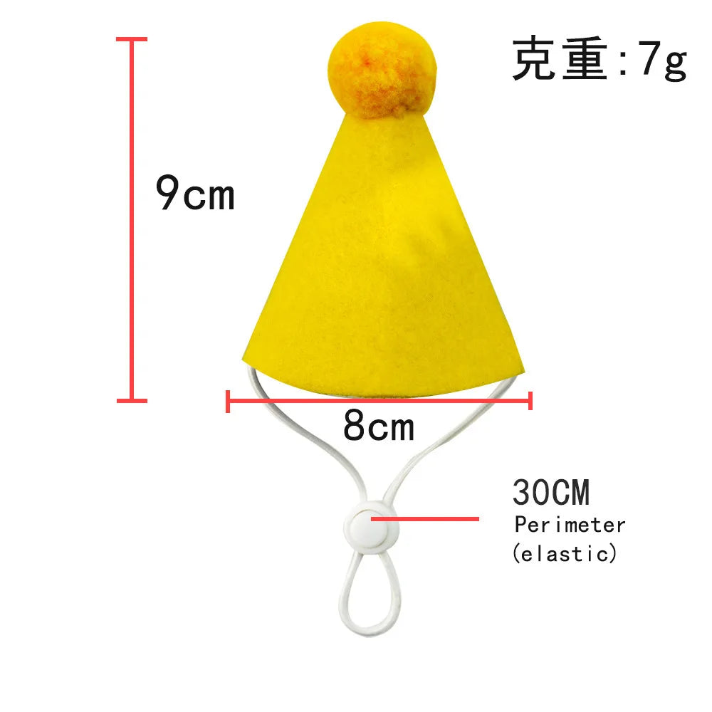 Pet Dog Cat Birthday Dress Bib Party Supplies Saliva Towel Felt Hat Oasis Select Yellow