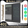 Solar Scientific Calculator With 6 Inch Writing Tablet Foldable 401 Computing Functions Professional Calculators PK 991MS 991ES Oasis Select Black