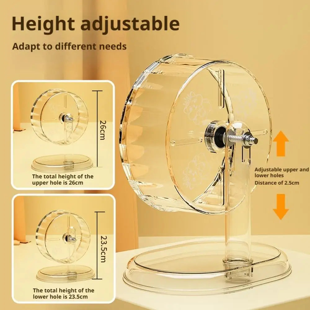 Hamster Transparent Running Wheel Toy For Hamster Quiet Running Exercise Toy Easy To Disassemble And Clean Pets Accessories Oasis Select