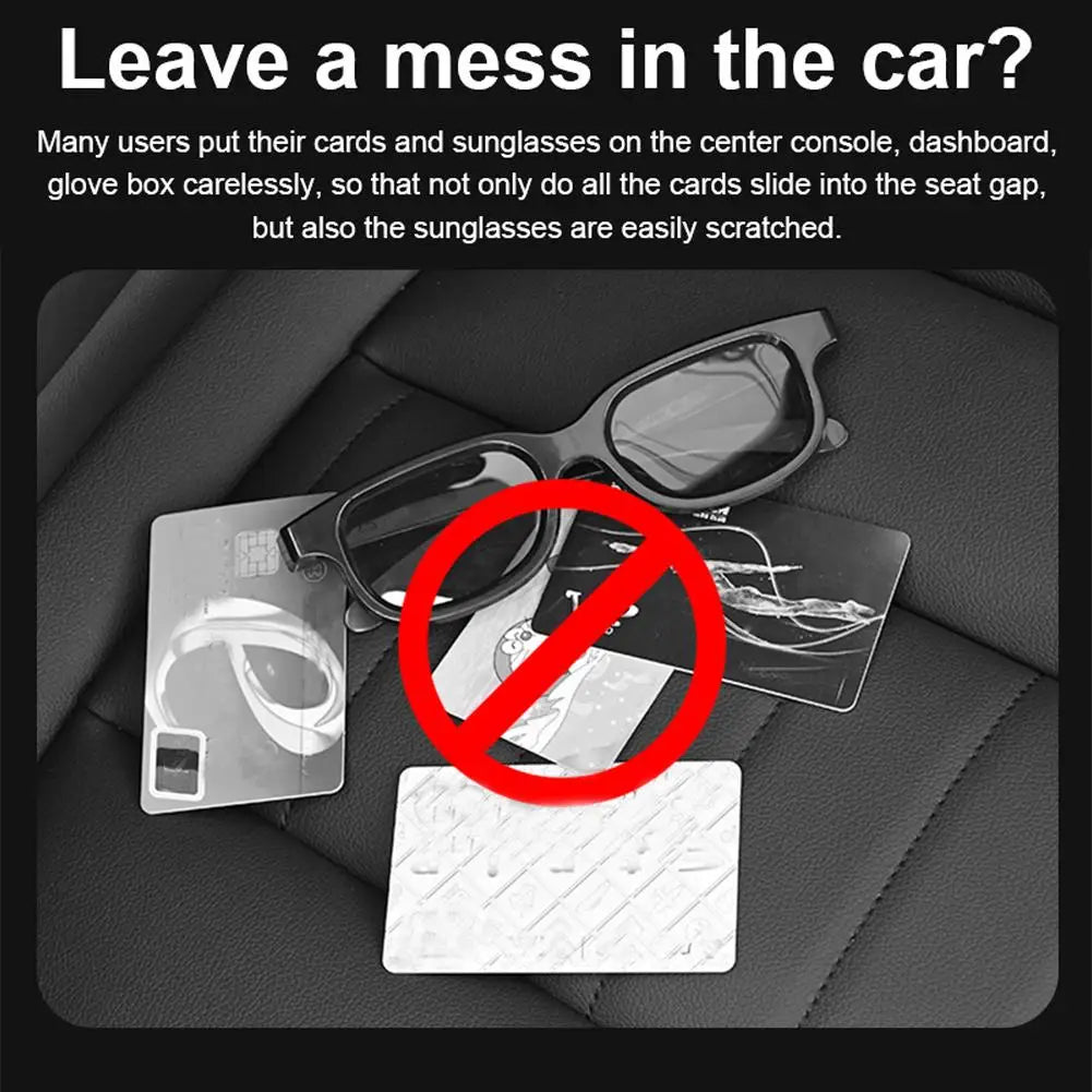 Car Sun Visor Organizer Multi-Pocket Business Card Storage Management Sunglasses Holder Visor Accessories Auto Interior Oasis Select