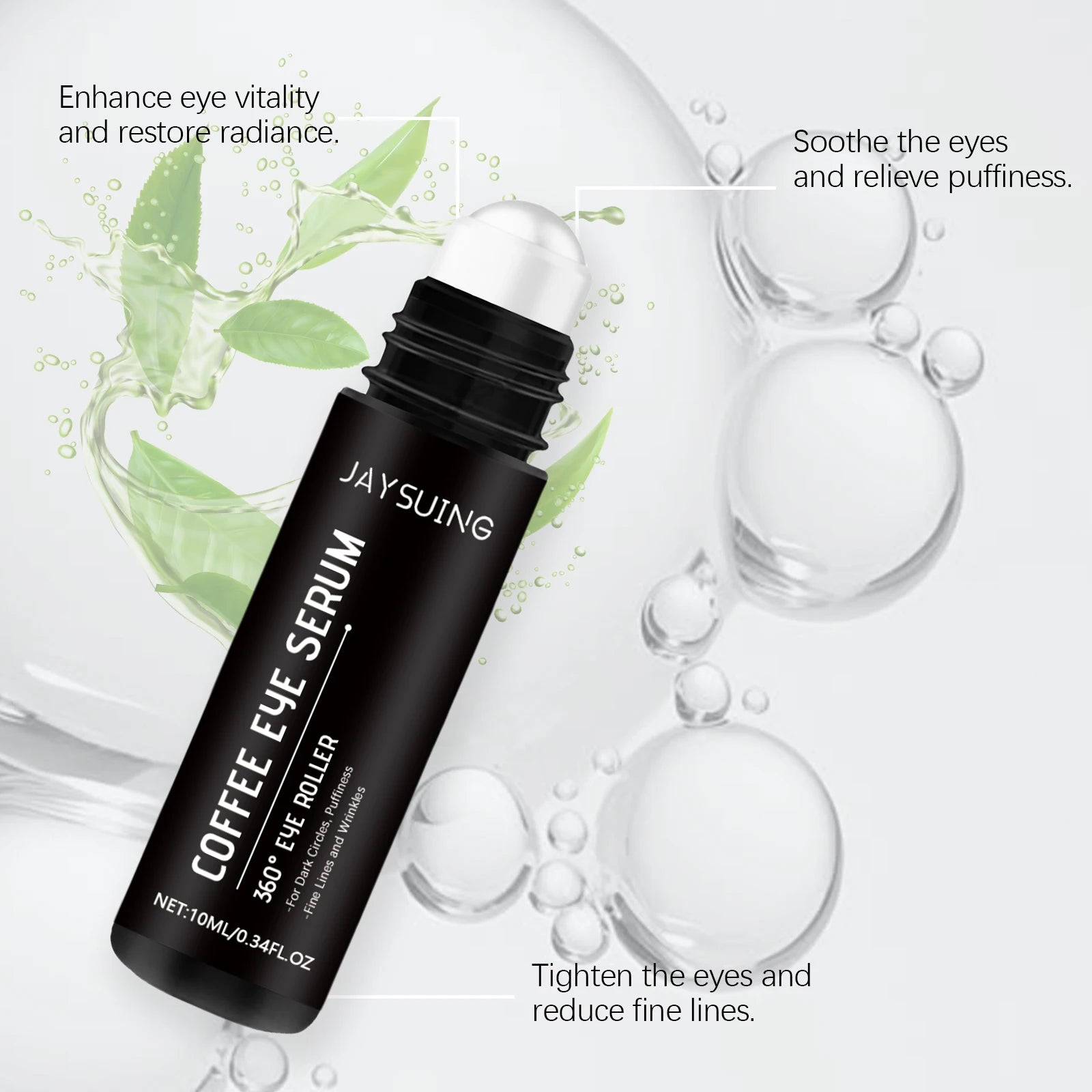 Coffee Eye Roll-On Serum 10ml – Depuff & Brighten Eyes Eye Roll-On Serum Oasis Select