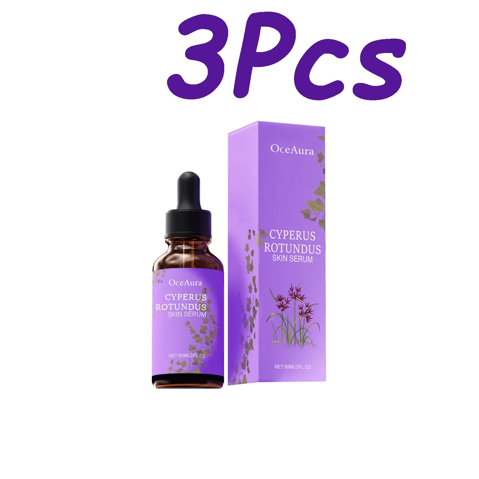 OceAura Cyperus Rotundus Hair Inhibitor Serum 60ml Hair Inhibitor Serum Oasis Select 180ml Boxed