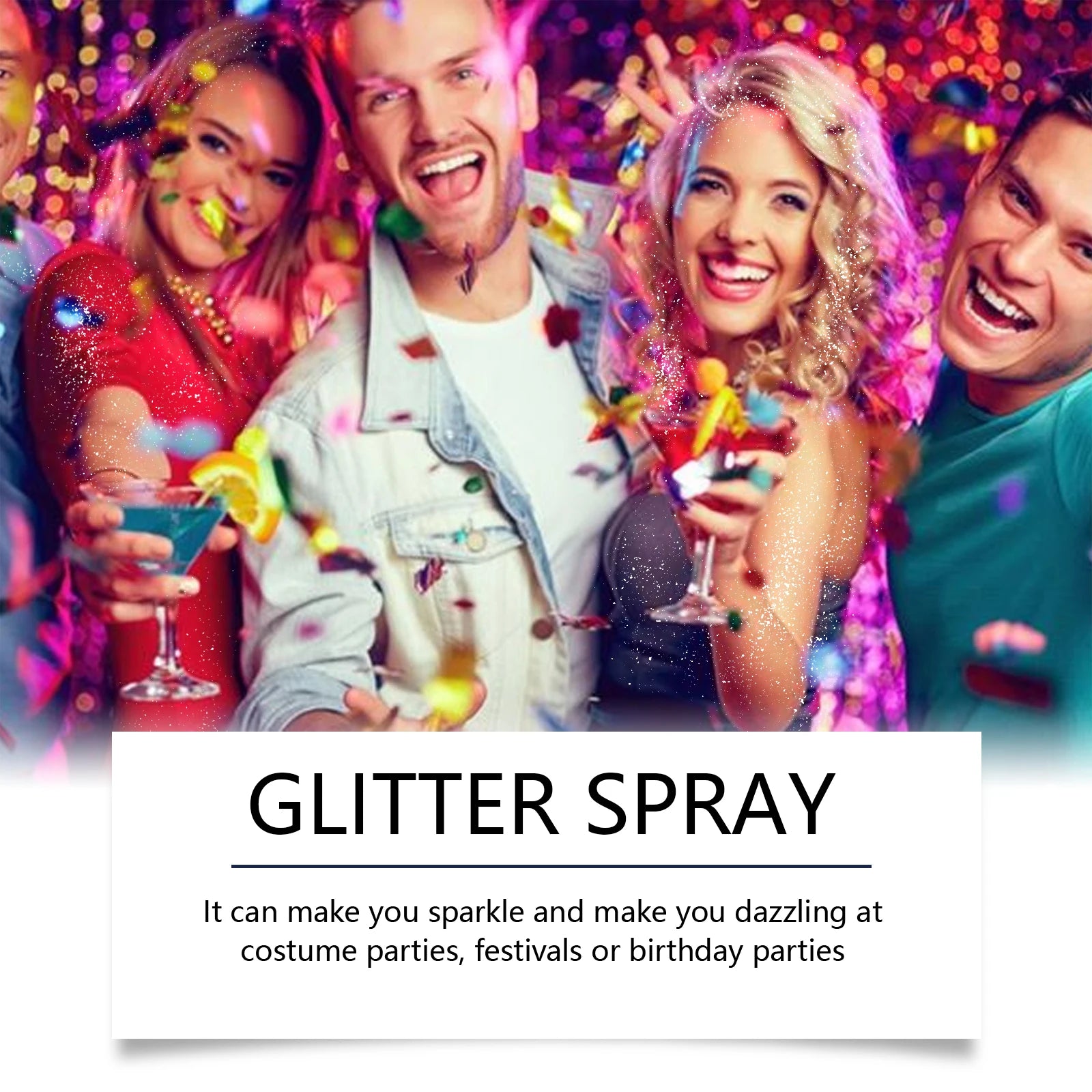 Stage & Festival Glitter Spray - Hair & Body Highlight Sparkling Formula, Ideal for Party Carnival & Holiday Atmosphere Oasis Select