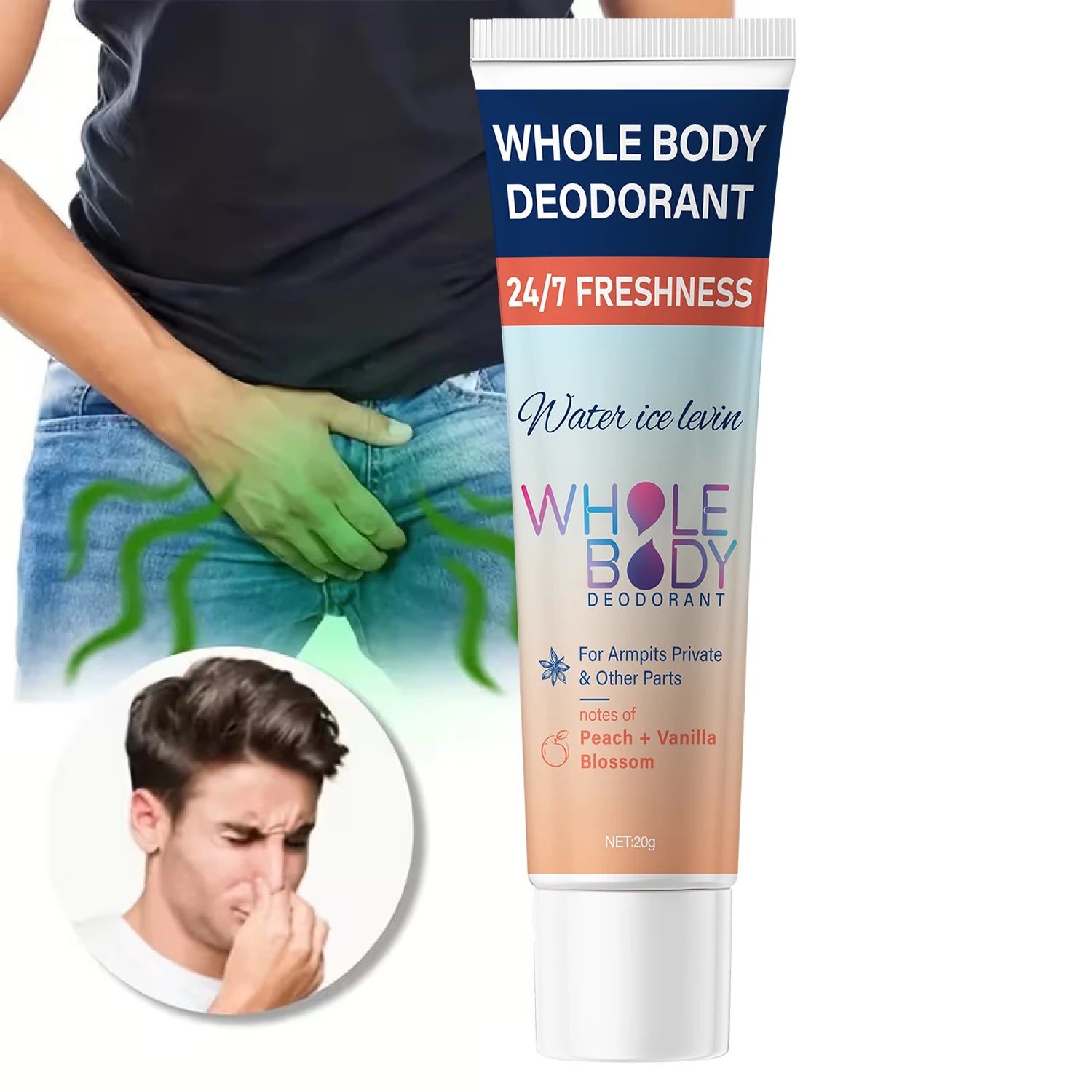 Whole Body Deodorant Cream – Hyaluronic Acid & Peach Vanilla Body Deodorant Cream Oasis Select