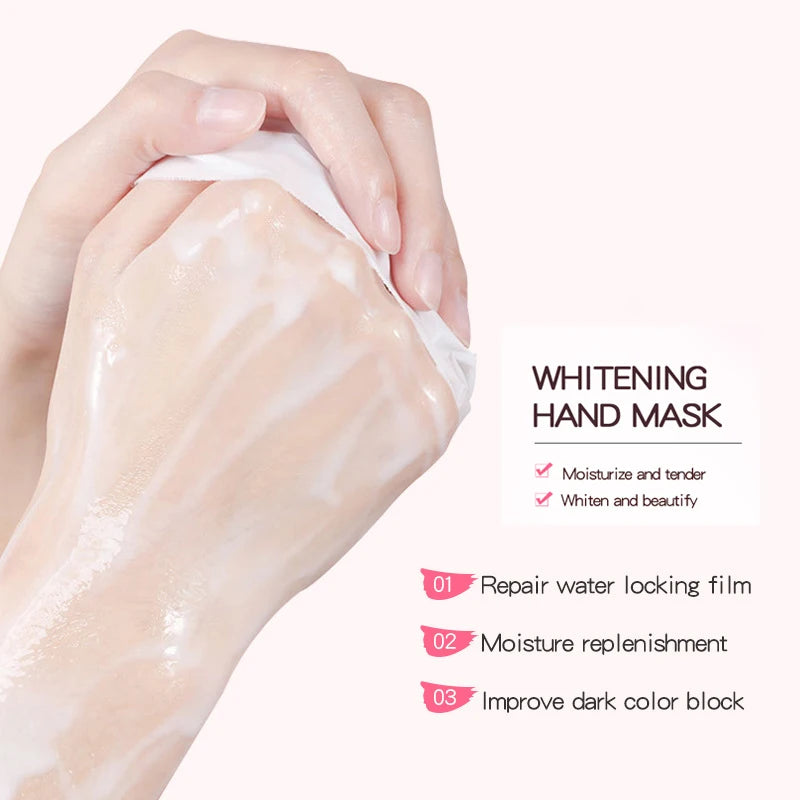 Goat Milk Hand Mask Gloves – Moisturizing & Brightening 5 Pairs Hand Mask Gloves Oasis Select