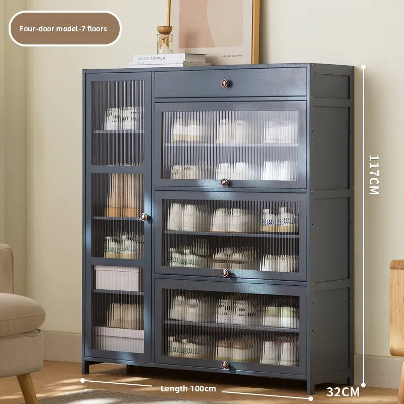 Shoe cabinet with door, simple and modern outside the door of the home, the new 2023 popular entrance Nanzhu shoe rack Oasis Select Height 100 long
