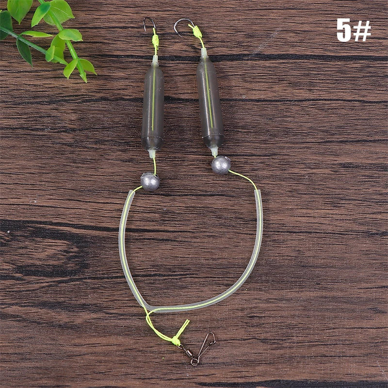 1PC Anti-separation Base Fishing Hook Double Hook For Fishing Live Bait With Double Bait Keeper Barbs High Carbon Steel@#X Oasis Select 5
