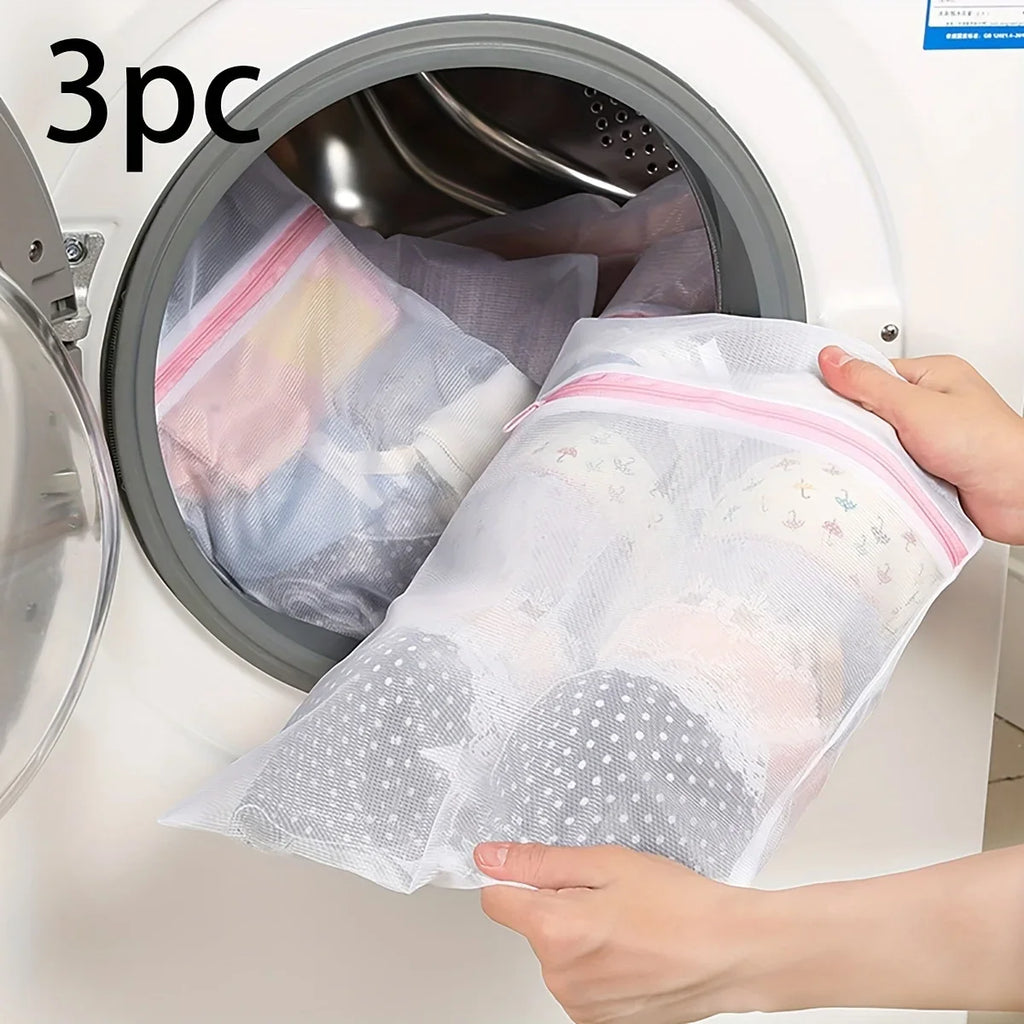 Lead-free Fine Mesh Laundry Bags with Sturdy Zipper for Delicates 3 Durable Laundry Wash Bags Protect Clothes in Washing Machine Oasis Select